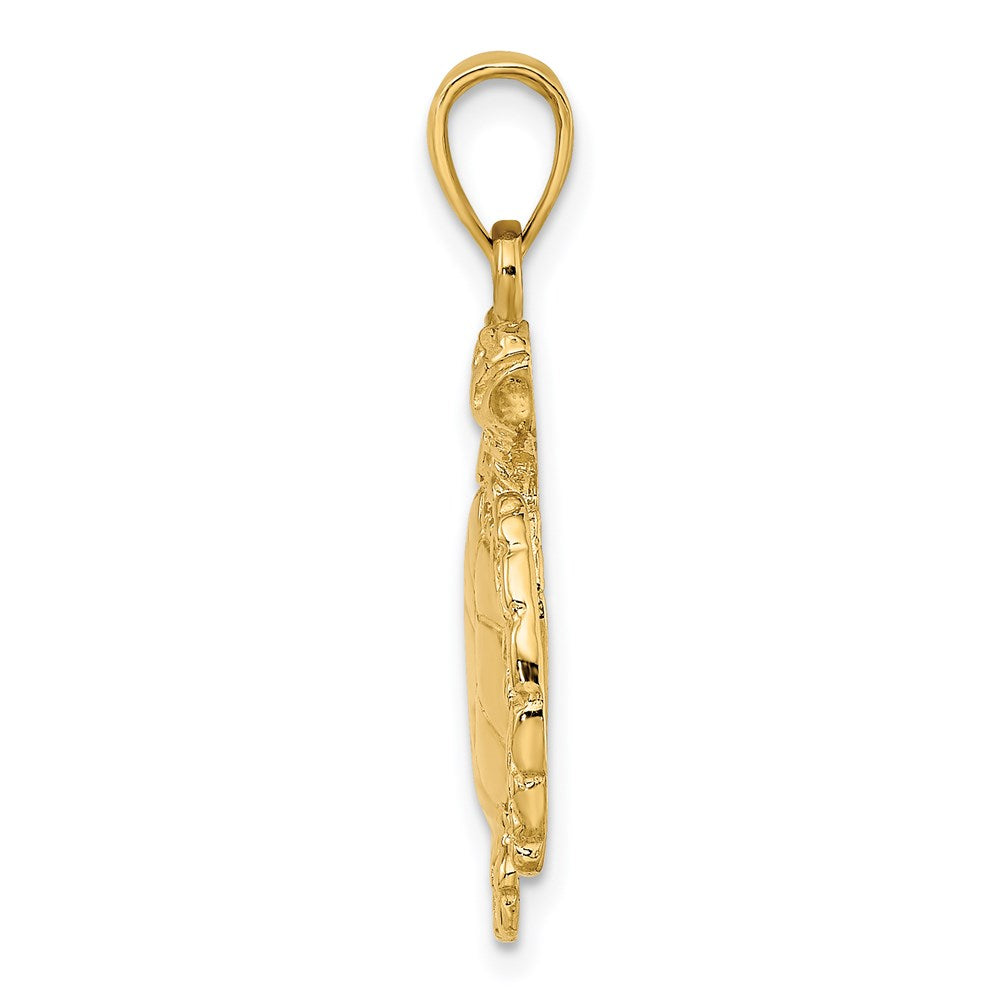 14K Gelbgold Schwimmende-Meeresschildkröte-Charm