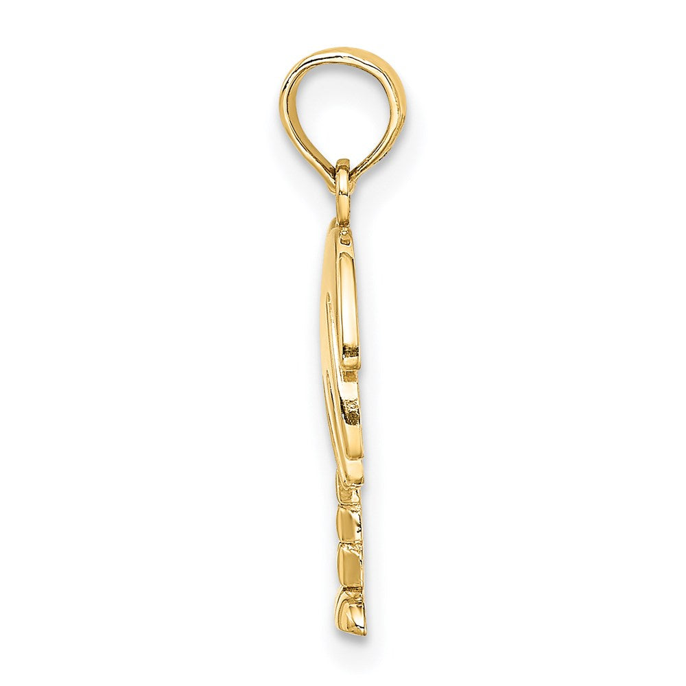 14K Gelbgold Charleston Palme Baum Charm