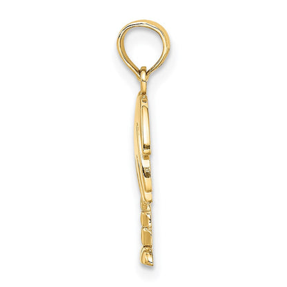 14K Gelbgold Charleston Palme Baum Charm