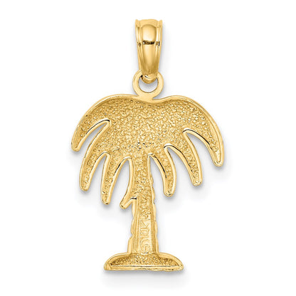 14K Gelbgold Charleston Palme Baum Charm