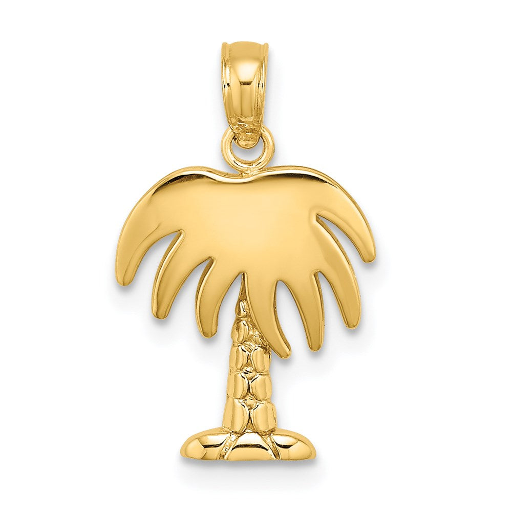 14K Gelbgold Charleston Palme Baum Charm