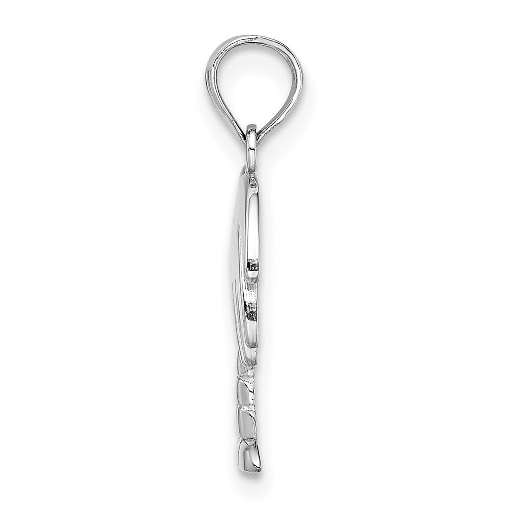 14K Weißgold Charleston Palme Baum Charm