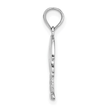 14K Weißgold Charleston Palme Baum Charm