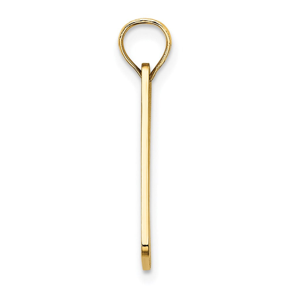 14K Gelbgold Texture Klein Ocean City, New Trikot License Platte Charm