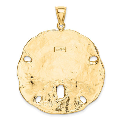 Großer Sanddollar-Charm aus 14K Gelbgold, poliert