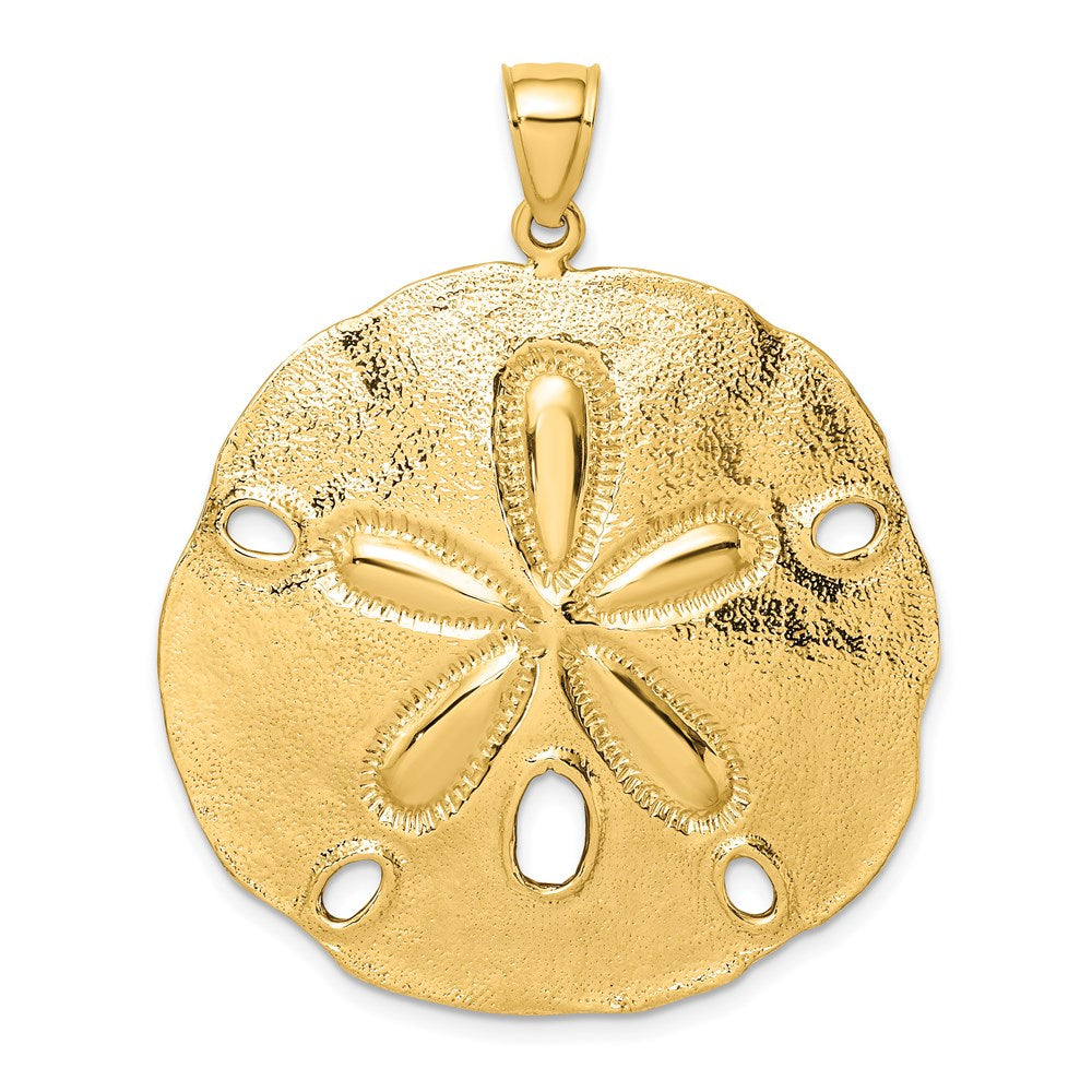 Großer Sanddollar-Charm aus 14K Gelbgold, poliert