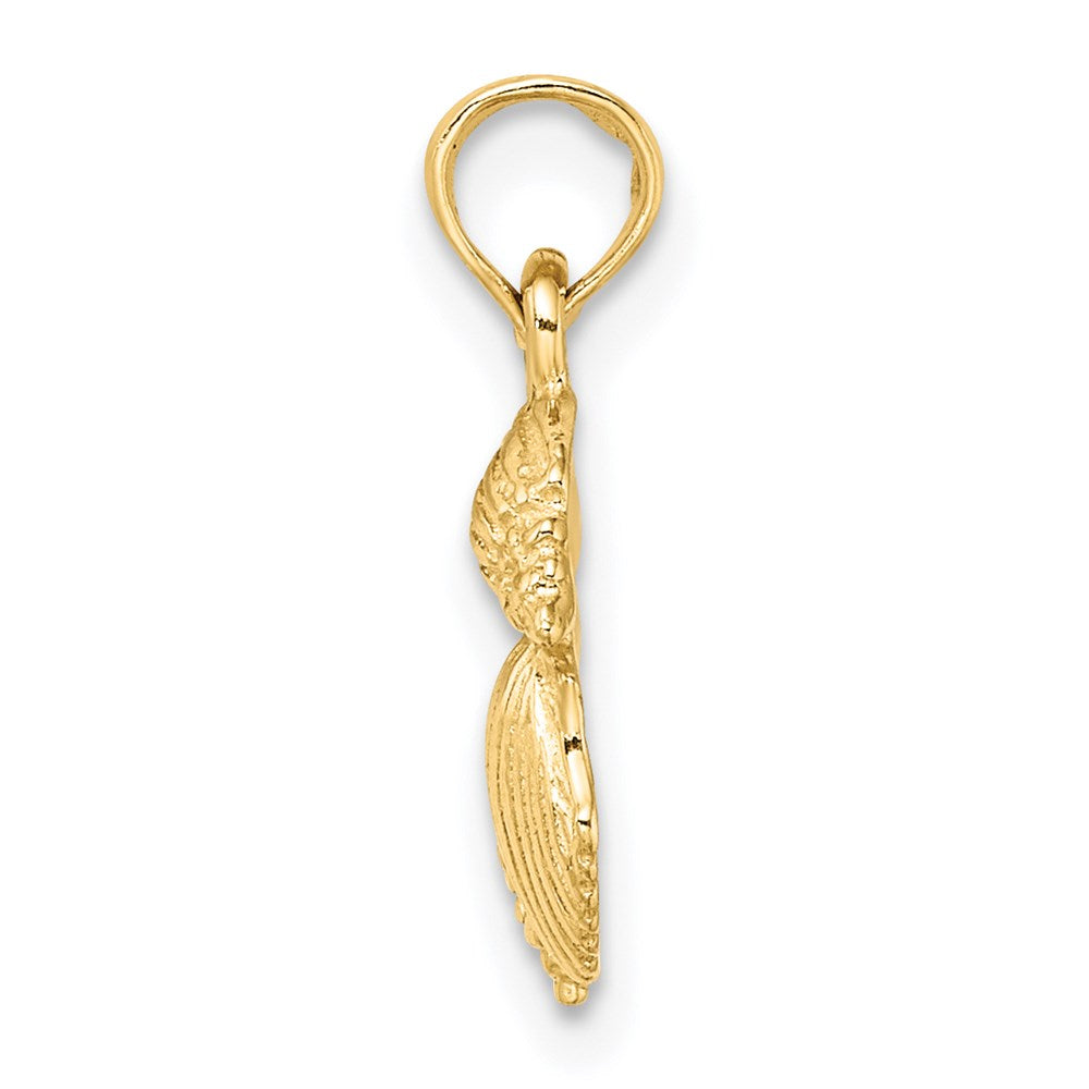 14K Gelbgold Vier Muschel Cluster Charm