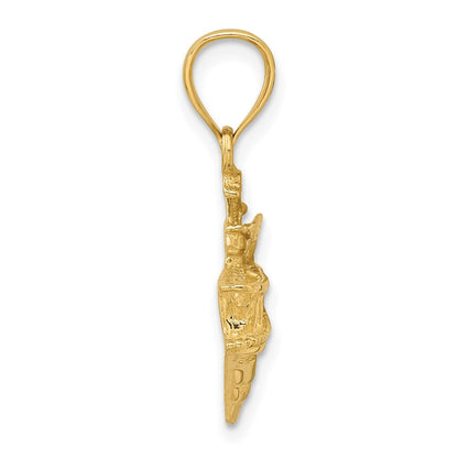 14K Gelbgold Charm „Fischerboot“ 2D