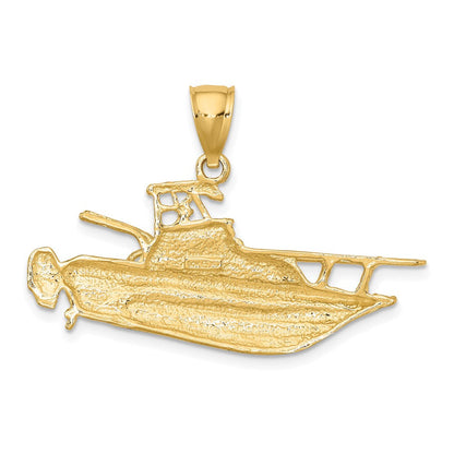 14K Gelbgold Charm „Fischerboot“ 2D