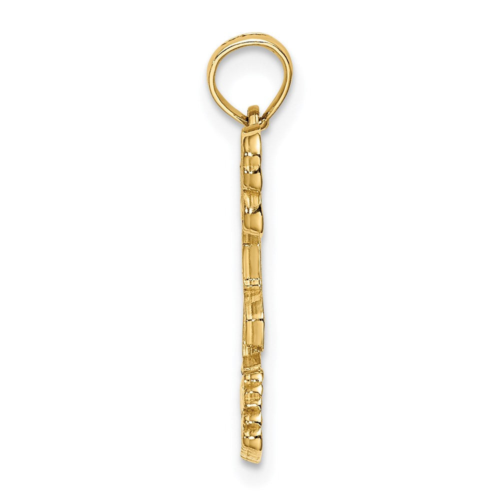 14K Gelbgold Turks und Caicos Flamingo Charm