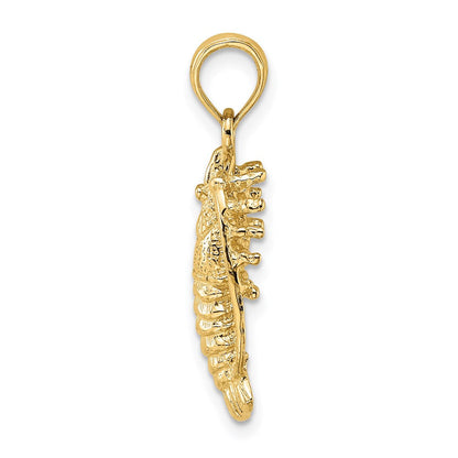 14K Gelbgold Florida-Hummer-Charm ohne Scheren