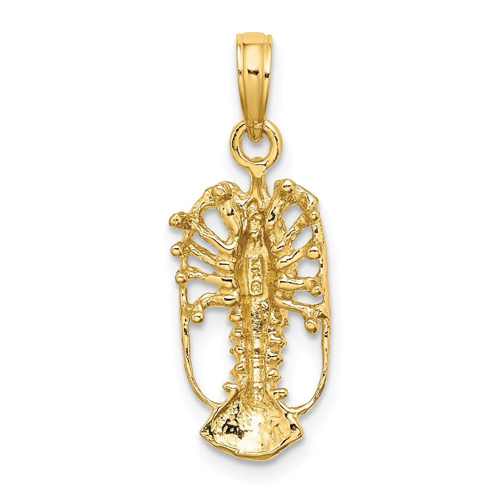 14K Gelbgold Florida-Hummer-Charm ohne Scheren