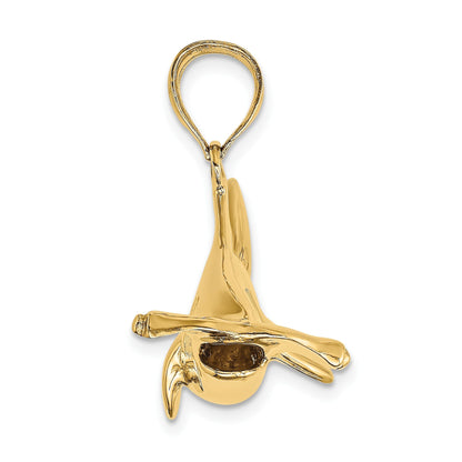 14K Gelbgold 3-D Hammerhai-Charm