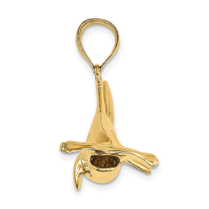 14K Gelbgold 3-D Hammerhai-Charm