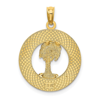 14K Gelbgold Palmenbaum-Charm BEAUFORT SC