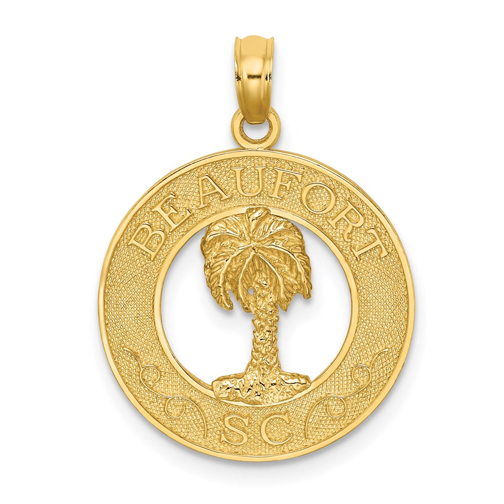 14K Gelbgold Palmenbaum-Charm BEAUFORT SC