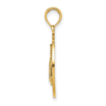 14 Karat Gelbgold BLOCK ISLAND RI Charm mit Leuchtturm
