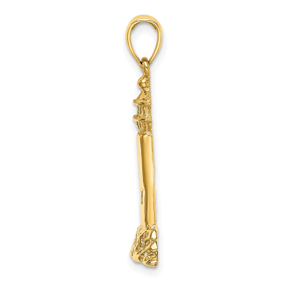 14K Gelbgold Leuchtturm-Charm, poliert