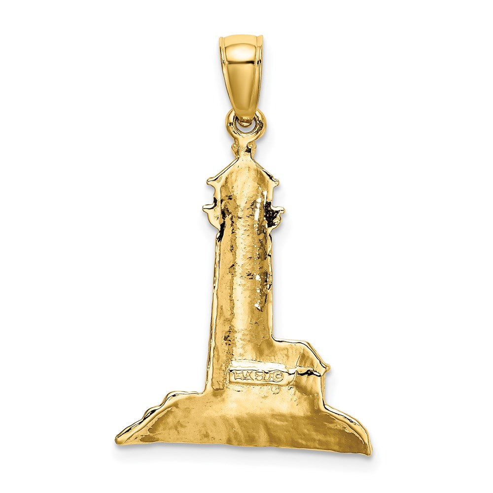 14K Gelbgold Leuchtturm-Charm, poliert