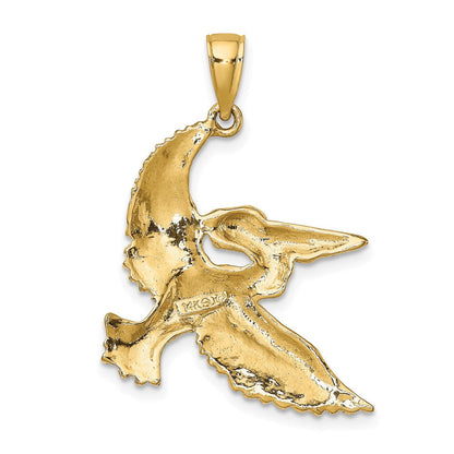 14K Gelbgold Charm "Fliegender Pelikan