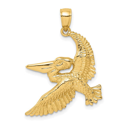 14K Gelbgold Charm "Fliegender Pelikan