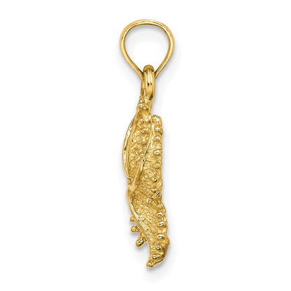 14K Gelbgold Strukturierter Seestern-Charm