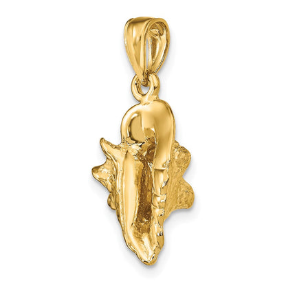 14K Gelbgold 3-D Muschel-Charm