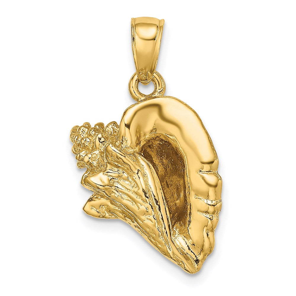14K Gelbgold 3-D Muschel-Charm