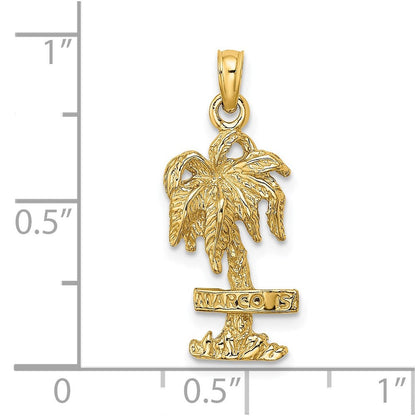14K Gelbgold MARCO IS. Palmenbaum-Charm