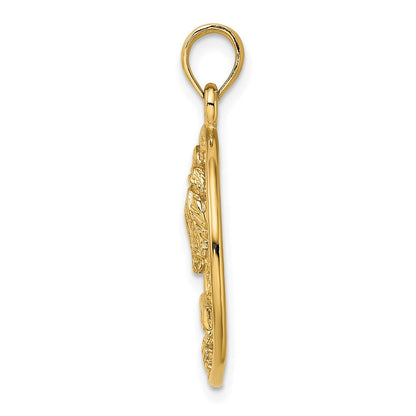 14K Gelbgold MARCO IS. Runder Palmen-Charm