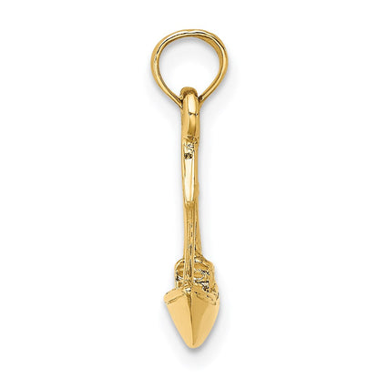14K Gelbgold 3-D Frachtschiff mit Schlepper-Charm