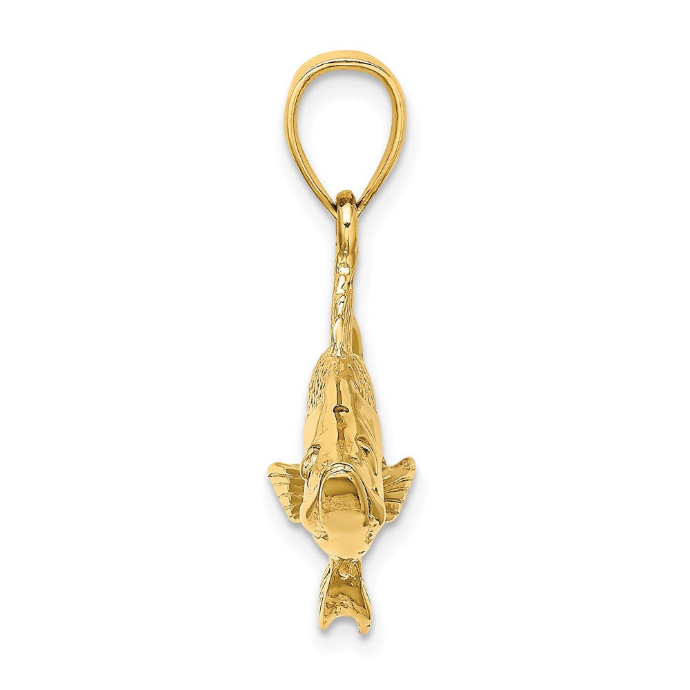 14K Gelbgold 3-D Tarpon-Fisch-Charm