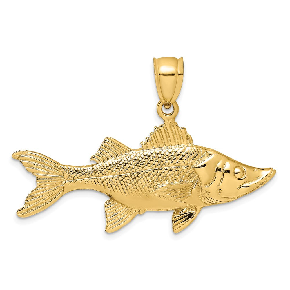 14K Gelbgold 3-D Tarpon-Fisch-Charm