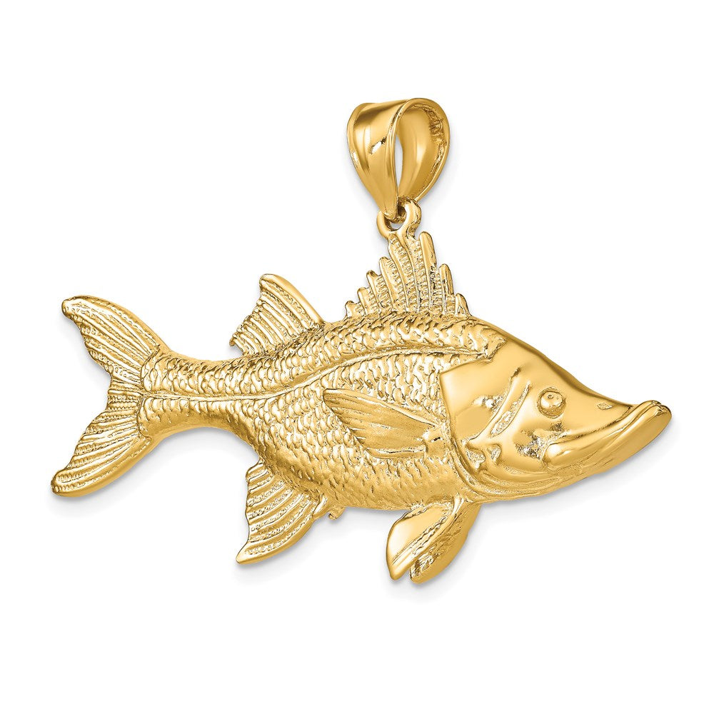 14K Gelbgold 3-D Tarpon-Fisch-Charm
