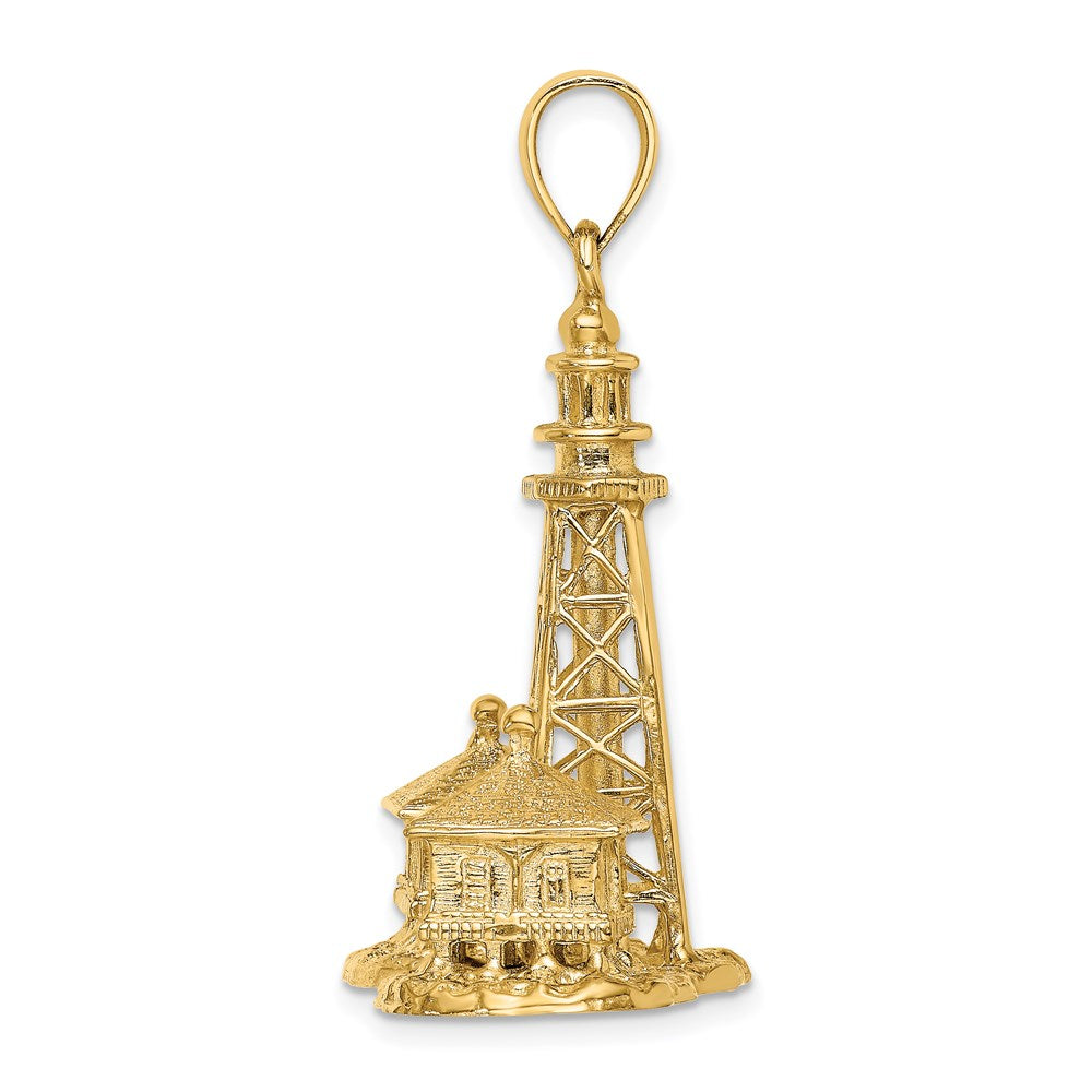 14-Karat-Gelbgold-Charm „SANIBEL ISLAND"-Leuchtturm 3D