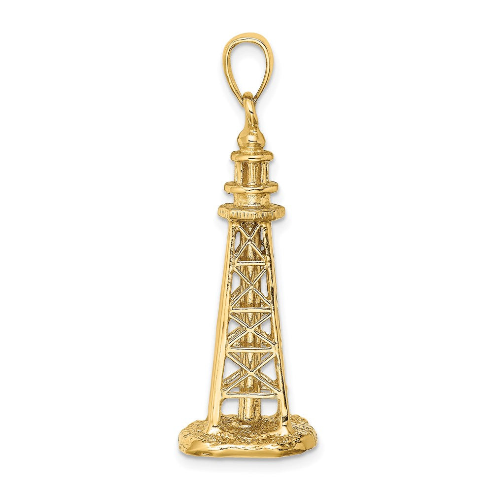 14K Gelbgold 3D-Charm „Sanibel Island Leuchtturm