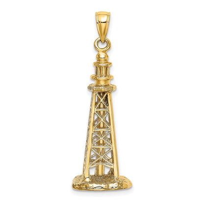 14K Gelbgold 3D-Charm „Sanibel Island Leuchtturm