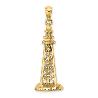14K Gelbgold 3D-Charm „Sanibel Island Leuchtturm