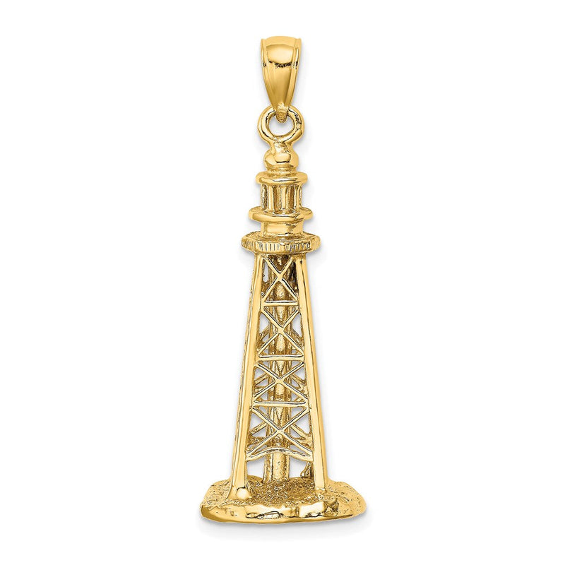 14K Gelbgold 3D-Charm „Sanibel Island Leuchtturm