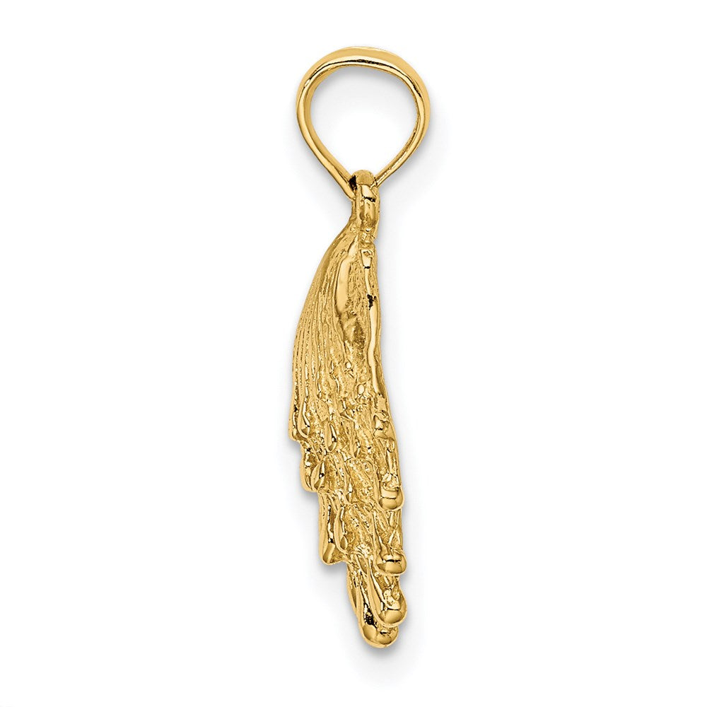 14K Gelbgold Löwe Paw Muschel Charm