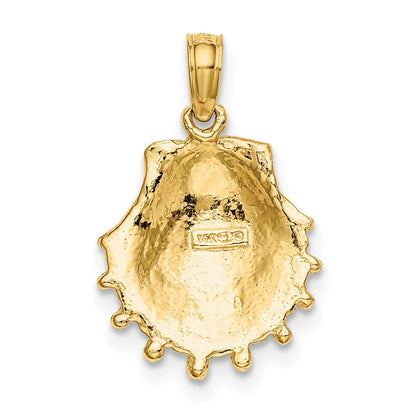 14K Gelbgold Löwe Paw Muschel Charm