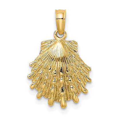14K Gelbgold Löwe Paw Muschel Charm