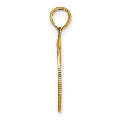 14K Gelbgold Polierter Charm "OCEAN CITY" mit Delfin
