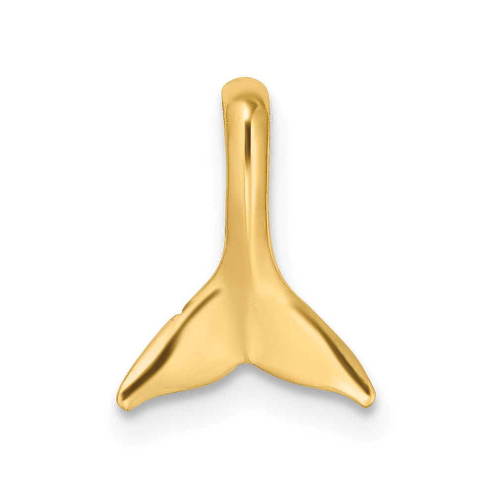 14K Gelbgold Mini Wal Schwanz Kette Anhänger