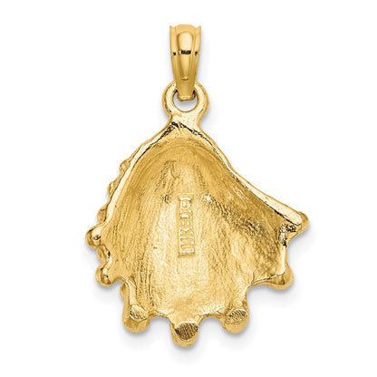 14K Gelbgold Spiney-Muschel-Schmuckdosen-Charm