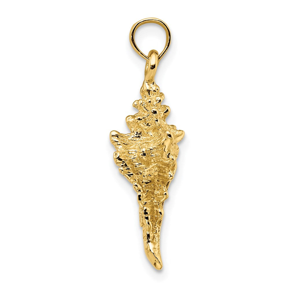 14K Gelbgold 3-D Muschel-Charm