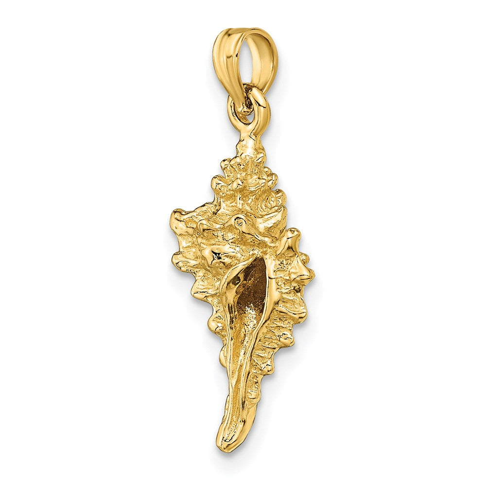 14K Gelbgold 3-D Muschel-Charm