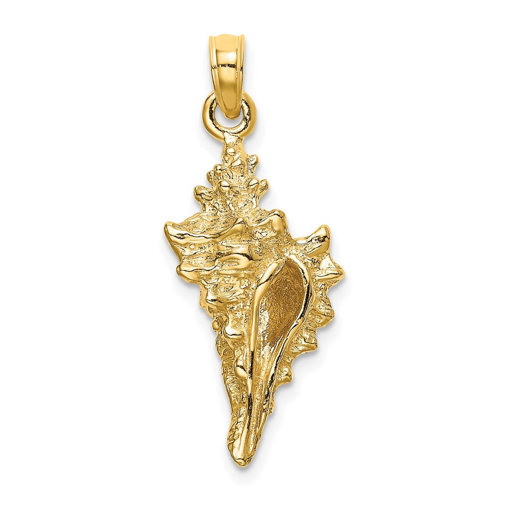 14K Gelbgold 3-D Muschel-Charm