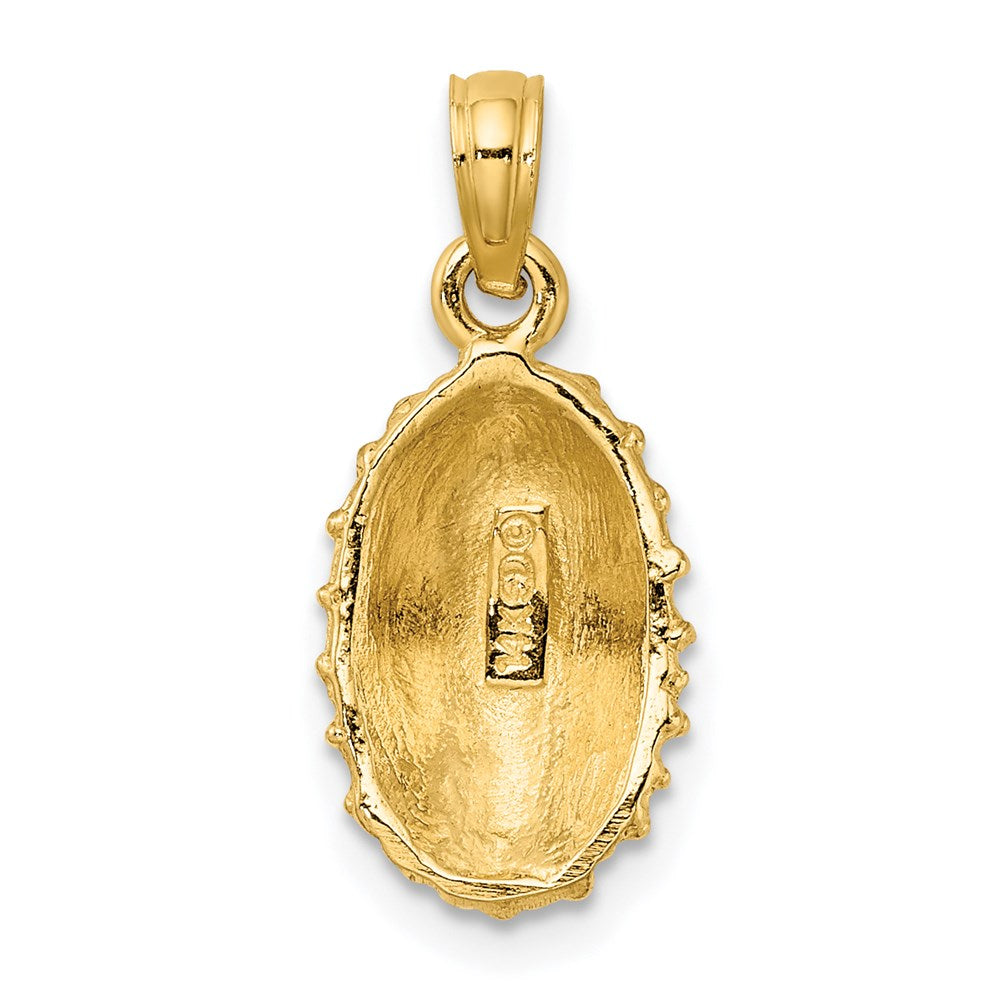 14K Gelbgold Charm strukturierte Napfschnecke