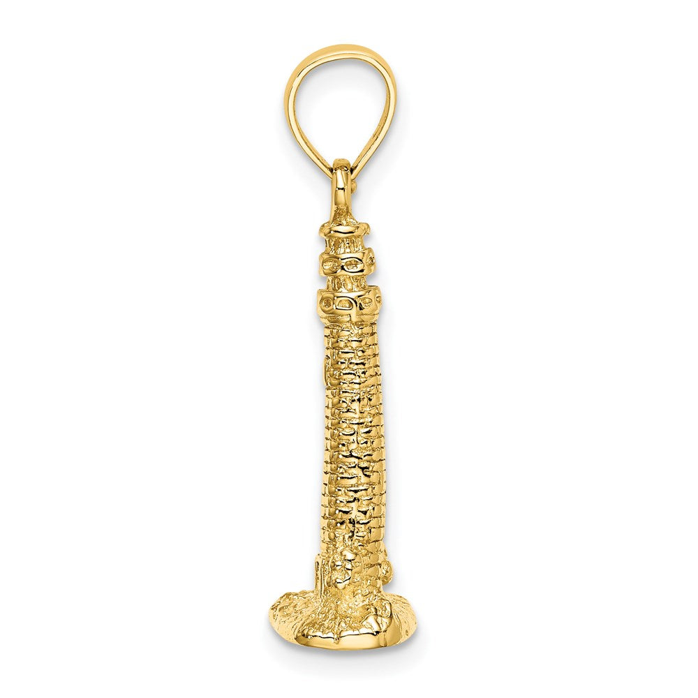 14K Gelbgold 3D-Leuchtturm-Charm „Cape May, NJ“